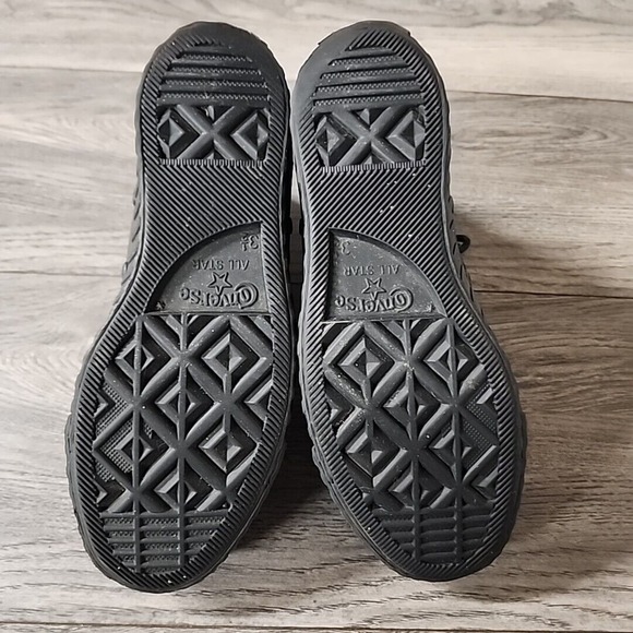 Converse Chuck Taylor All Star Suade Black Hi Top Sz 5.5 - Picture 5 of 5